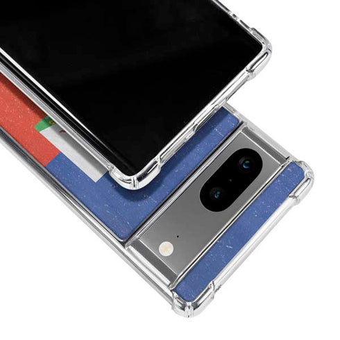 Haiti Flag Distressed Google Pixel 8 Clear Case